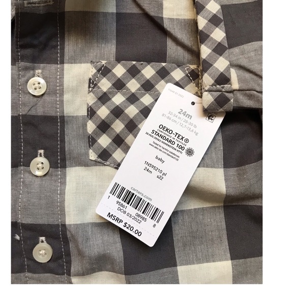 CARTERS BABY SHORTS ROMPER SIZE 24 MONTHS - Picture 3 of 3